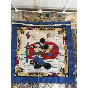 Vintage Disney Mickey Mouse Aviator Bandana Pilot Disney Gift Scarf Headband USA